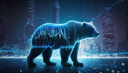 Recession and bearish markets. Generative AIの素材