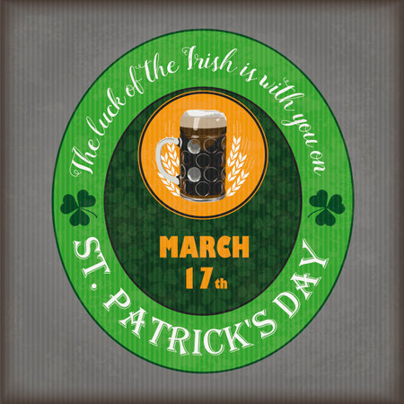 A vintage cover for St. Patrick's Day. Eps 10 vector file.のイラスト素材