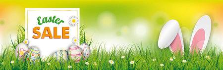 A banner for the Easter Sale. Eps 10 vector file.のイラスト素材
