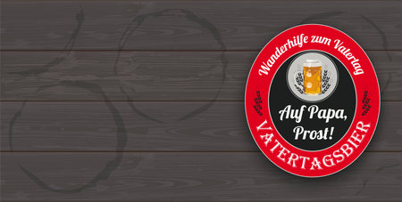 German text Vatertagsbier, translate Father's Day beer. Eps 10 vector file.のイラスト素材