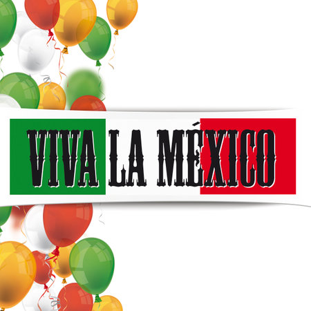 A cover for Cinco de Mayo with colored balloons. Eps 10 vector file.のイラスト素材