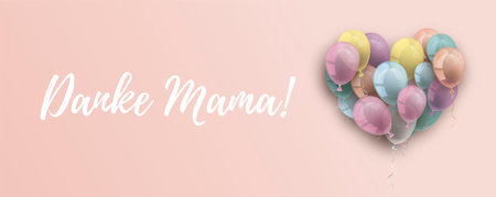 German text Danke Mama, translate Thanks Mom. Eps 10 vector file.のイラスト素材