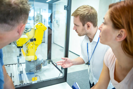 A training of the employees for the work with the industry robots.の写真素材