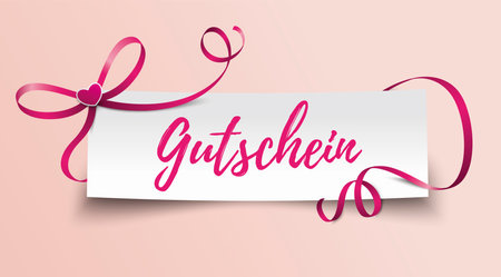 German text Gutschein, translate Cuopon. Eps 10 vector file.のイラスト素材