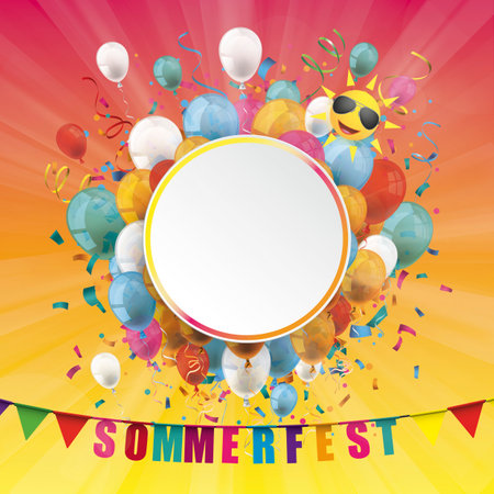 German text Sommerfest, translate Summer Fair.のイラスト素材