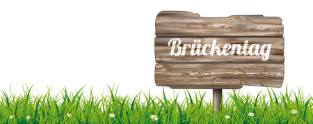 German text BrÃ¼ckentag, translate Bridging Day. Eps 10 vector file.のイラスト素材