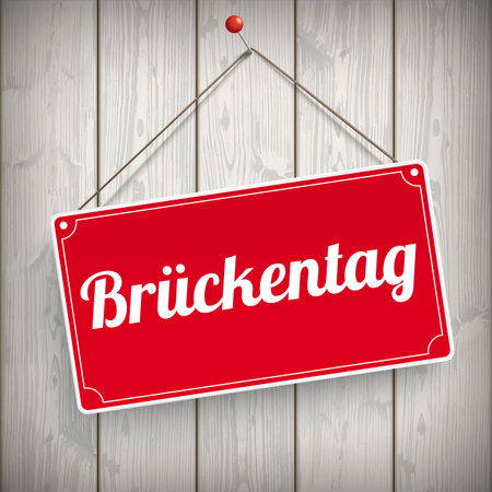 German text BrÃ¼ckentag, translate Bridging Day.のイラスト素材