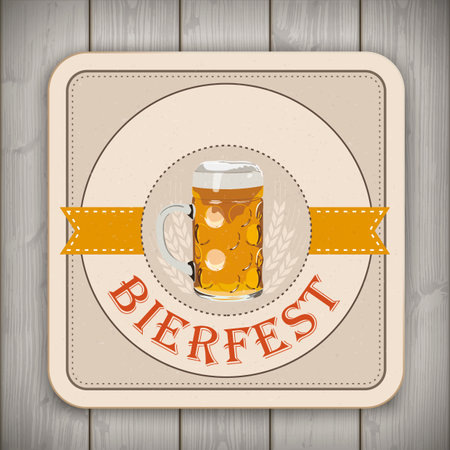 German text Bierfest, translate Beer Fest. Eps 10 vector file.のイラスト素材