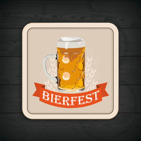 German text Bierfest, translate Beer Fest. Eps 10 vector file.のイラスト素材