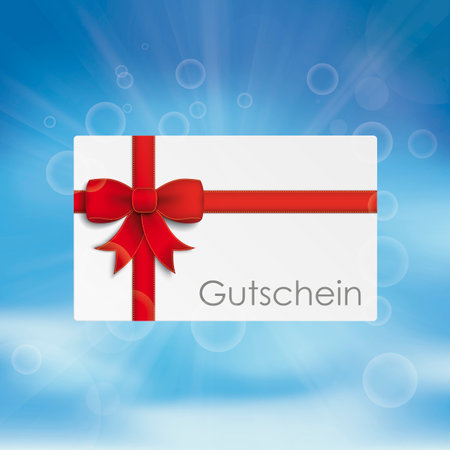 German text Gutschein, translate Coupon. Eps 10 vector file.のイラスト素材