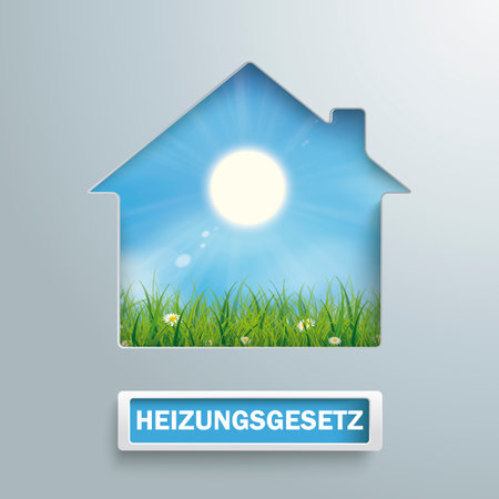 German text heating law, translate Heating Law. Eps 10 vector file.のイラスト素材