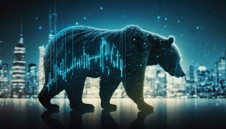 Recession and bearish markets. Generative AIの素材