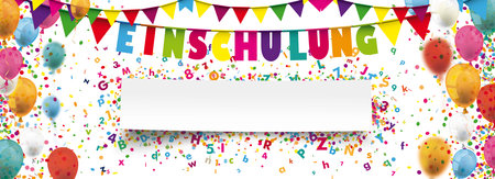 German text Einschulung, translate Enrollment Eps 10 vector file.のイラスト素材