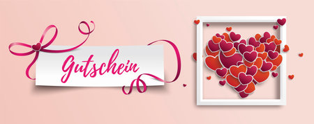 German text voucher, translate coupon. Eps 10 vector file.のイラスト素材