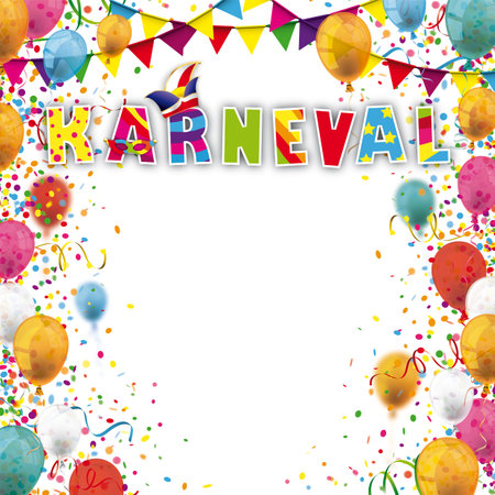 German text Karneval, translate Carnival. Eps 10 vector file.のイラスト素材
