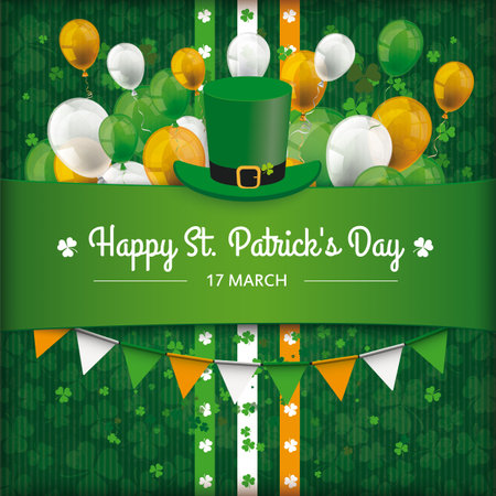 Vintage cover with for St. Patrick's Day. Eps 10 vector file.のイラスト素材