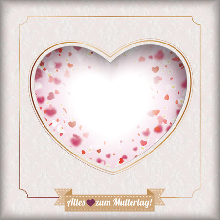 German text Alles Liebe zum Muttertag, translate Happy Mothers Day. Eps 10 vector file.のイラスト素材