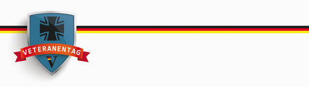 German Text Veteranentag, translate Veterans Day.  Eps 10 vector file.のイラスト素材