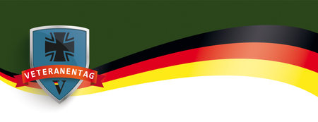 German text Veteranentag, Veterans Day. Eps 10 vector file.のイラスト素材