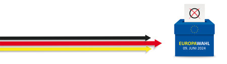 German Text Europawahl 2024, translate European elections 2024.  Eps 10 vector file.のイラスト素材