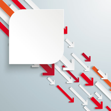 White and colored arrows with percents on the grey background. Eps 10 vector file.のイラスト素材