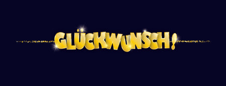 German text Glueckwunsch, translate Happy Congrats. Eps 10 vector file.のイラスト素材