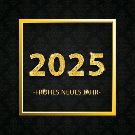 German text Frohes Neues Jahr, translate Happy New Year. Eps 10 vector file.のイラスト素材