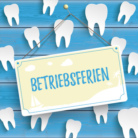 German text company holidays, translate Annual Closing. Eps 10 vector file.のイラスト素材