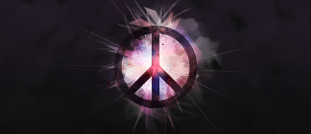 Artistic visualization of the Piece Sign.の写真素材