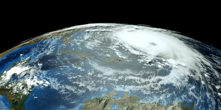 Extremely detailed and realistic high resolution 3D image of a hurricane.の写真素材
