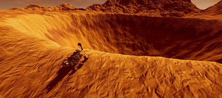 Extremely detailed and realistic high resolution 3D image of Mars Exploration Vehicle Curiosity on...
