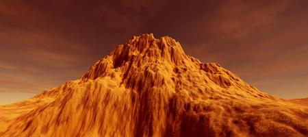 Extremely detailed and realistic high resolution 3d image of martian like landscapeの写真素材