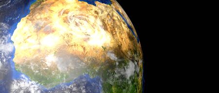 Extremely detailed and realistic high resolution 3d image of a Hurricane. Shot from space.の写真素材
