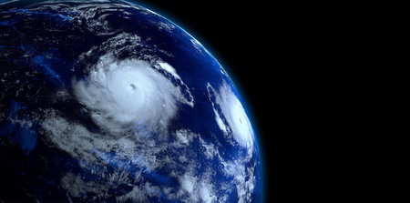 Tropical Storm Erick Extremely Detailed and realistic high resolution 3d image. Shot from Space.