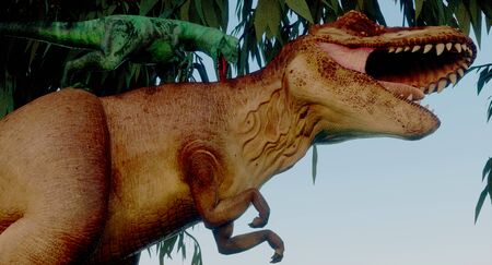 Extinct dinosaur during the jurassic periodの写真素材