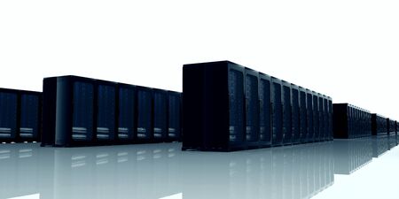 Server Room extremely detailed and realistic high resolution 3d image.の写真素材