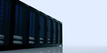 Server Room extremely detailed and realistic high resolution 3d image.の写真素材