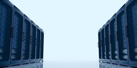 Server Room extremely detailed and realistic high resolution 3d image.の写真素材