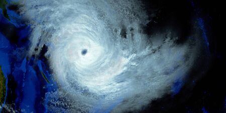 Tropical Cyclone Harold Hurricane 3D imageの写真素材