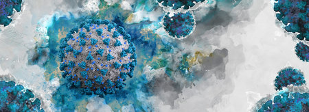 Coronavirus Covid-19 banner artistic image