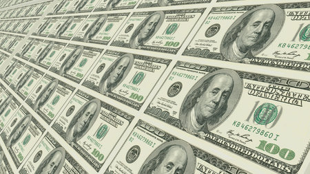 Money Cash US Dollar Banknote 3d image