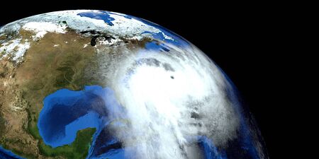 Hurricane Arthur Storm 3d image.の写真素材
