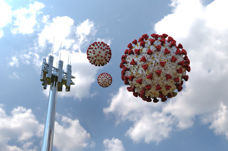 Coronavirus 5g Antenna 3D image