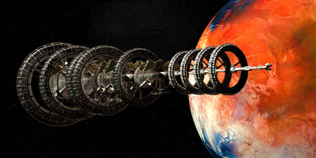 Spaceship futuristic Space Travel 3D image