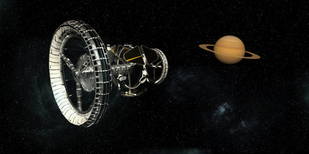 Spaceship futuristic Space Travel 3D image