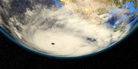 Hurricane Genevieve 2020 from Space.