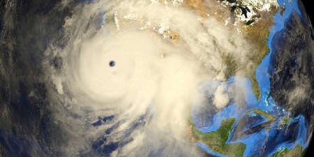 Major Hurricane Earth from Space 3d image.の写真素材