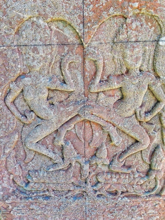 Wall art design - Angkor Wat Cambodia の素材