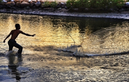 Fishing village at Balik Pulauの素材