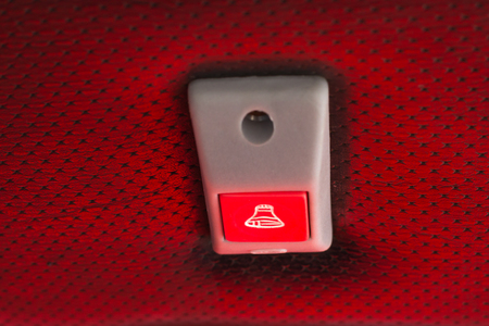 alarm notifier switch on red gradient backgroundの写真素材